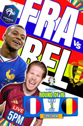 2024 UEFA European Football Championship Belgium vs France