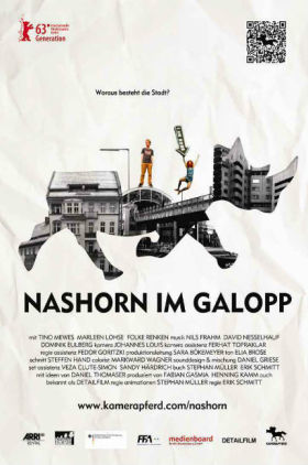 Nashorn im Galopp