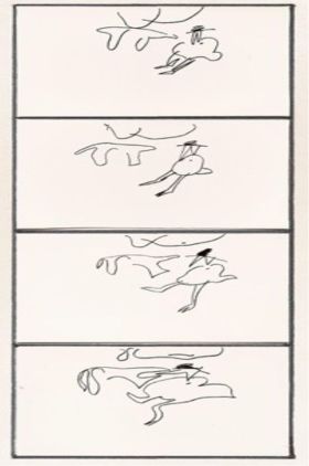 A Man and His Dog Out for Air